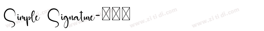 Simple Signature字体转换 Simple Signature字体转换